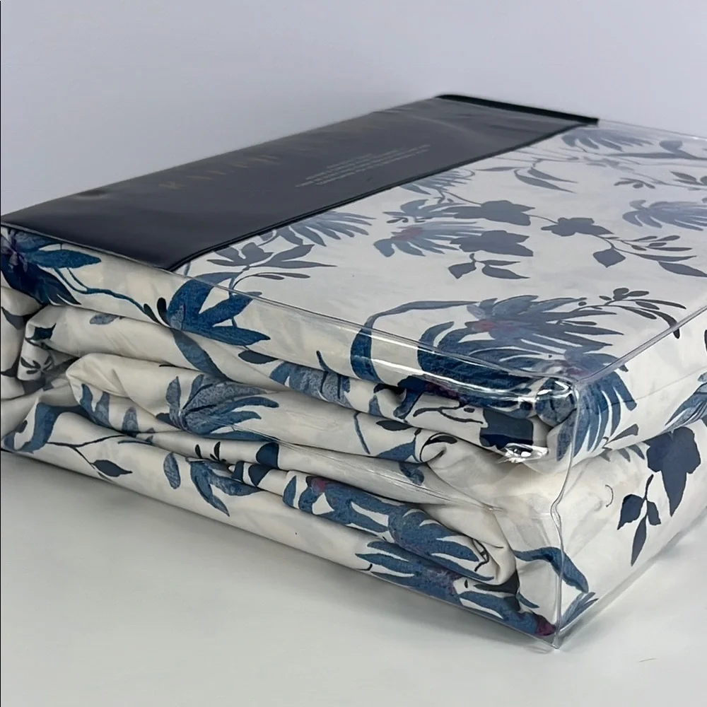 Ralph Lauren Adelaide King Duvet Cover Blue White Floral 108 x 96 NEW